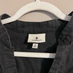 Tuckernuck Linen Tatum Collared Bell Sleeve Popover Blouse Top Black M Photo 4