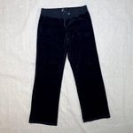 New York & Co. Black Velour Drawstring Pants | Medium Tall Photo 0