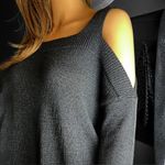 Massimo Dutti . Italian Yarn. Cold Shoulder Sweater. Spain. Blue Marled. Size L Photo 11