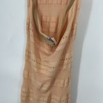 Earthbound Crochet Pointelle Knit Halter Dress Peach Pink Y2K Beach Size S Photo 6