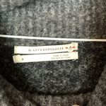 Anthropologie women's small tunic sweater cowl neck gray cheetah wool yak long s Photo 2