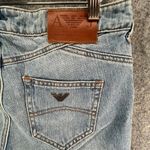 Vintage Armani Jeans Cutoff Denim Shorts Womens 26 Blue Low Rise Grunge Classic Size 6 Photo 3