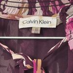 Calvin Klein Plum Floral Blouse size OX burgundy, pinks, Photo 3