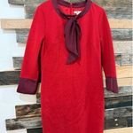 Boden red shift dress with bow sz 10 Red Photo 0