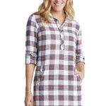 Southern Tide NWT  Alyssa Chilly Morning Plaid Long Sleeve Shirt Dress Size XS Photo 0