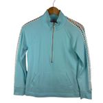Lilly Pulitzer  Skipper Popover XS Blue Lace Trim Pullover Half Zip Preppy‎ Soft Photo 1