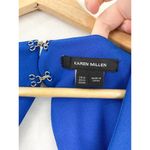 Karen Millen Women's Royal Cobalt Blue Dress sz 12 Curve Figure Form Cap Sleeve Photo 6