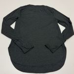 Athleta  Shirt Womens Small Grey Black Uptempo Long Sleeve Curved Hem Top Photo 4
