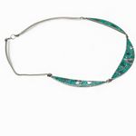 Vintage Bent Knudsen Denmark Sterling Silver Choker Necklace marked Inlaid Photo 2