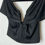 Sugar Lips  Black Off the Shoulder Back Zip‎ Closure NWT V Neck Cap Sleeve Medium Photo 3
