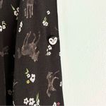 Nach Horse Novelty Print Hand Drawn Pattern Blouse Top Black Photo 4