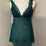 Auden Sheer Teal Satin Unlined Babydoll M Lingerie Coquette Girl Fairycore Pinup Green Size M Photo 0