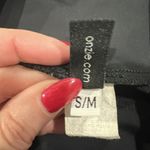 Onzie  Sz S M Leggings Navy Black Mesh Cut Out Yoga Women’s Mid Rise Full Length Photo 4