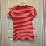 Nautica  Pink-coral/White Striped V Neck Short Sleeve Tee S Photo 5