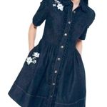 Kate Spade Embroidered Denim Shirt Dress Size 2 Photo 0