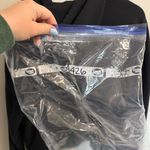 Levi's  Women Black Hoodie Silver Glitter Logo Spellout Slight Cropped Sweatshirt Photo 4