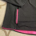 Ralph Lauren Lauren  knit zip up black jacket with pink trim Photo 4