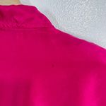 The Limited  Silk Button Down Top Long Sleeve Shirt Small Hot Pink Career Classic Photo 5