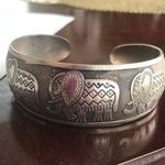Vintage Elephant Bangle Bracelet Photo 0