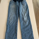 AG Adriano Goldschmied Maternity Jeans Blue Wash Straight Leg Stretch Denim 24R Photo 0