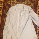 Talbots  long sleeved career or casual shirt. Medium. Never worn. Blue with white Photo 0