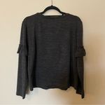 14th & Union Grey Ruffle Sweater Photo 4