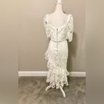 Lulus Elegant Briarwood White Lace Ruffled Midi Dress Size M Photo 11
