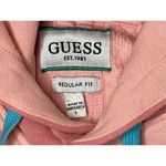 Guess Heavyweight Hooded Sweatshirt Hoodie Unisex Retails $118 Peach Colorblock Photo 4