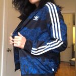 Adidas Originals Black Blue Floral Stripe Track Jacket Firebird Supergirl Farm S Photo 0