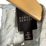 barney's new york Baby Blue Floral Lace Long Sleeve Blouse Top Size 4 Photo 5