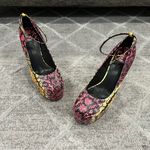 Jeffrey Campbell  Okurr Purple Yellow Snake Combo Pumps 8.5 Photo 0