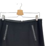 Vince  Black Ponte Knit Leather Trim Pencil Skirt Size‎ 4 Photo 1
