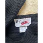 Vintage 90s Halla in LA Womens L Black Waffle Knit Gothic Dress Gold‎ Buttons Size L Photo 1