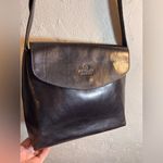 Black Leather Made in Italy Pettinati Firenzi Crossbody Flap Bag shoulder luxury Photo 2