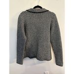 COCOGIO CARDIGAN SWEATER POCKETS MADE IN ITALY Women's LARGE Black/White Check Photo 1