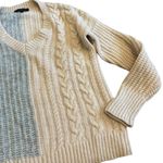 Banana Republic  Colorblock Thick Weave Sweater Pullover V-Neck Stretch Small Photo 4