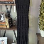 Torn By Ronny Kobo Ryan Knit Fringe Midi Dress Black Womens Size Small Photo 3