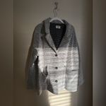 Marine layer  Birdseye Blazer Sz XL Cardigan Jacket Black & White Textured Knit Photo 1