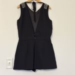 ZARA Short Romper with Embellished Shoulders and Open Back, Size L Photo 5