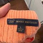 Brooks Brothers  346 Cable Knit Sweater V-Neck Light Orange Peach Size Large Photo 6