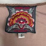 Johnny Was  Pink Velvet Heavily Embroidered Tunic Top Long Sleeve Sz Small. Photo 12