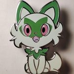 Nintendo Pokemon Sprigatito Enamel Pin Official  Collectible Lapel Badge Figure Photo 0