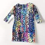 Trina Turk  Dominica multicolor print 3/4 sleeve shift dress 8 Casual Office Photo 8
