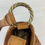 Patricia Nash Marcelli Woven Tan Hobo Genuine Leather Shoulder Bag Purse Photo 6