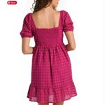 La Blanca Cover Up Dress Eyelet Magenta Puff Sleeves Size LARGE New NWT Photo 1