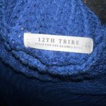 12th Tribe Turtleneck Cross/cable Knit Oversized Sweater  Photo 1