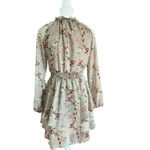 Allegra K  ruffled floral layered tiered chiffon smocked waist dress size xs Photo 10