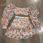 SheIn Top & Skirt Set Floral Photo 0