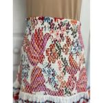 Farm Rio Womens Spring Bananas Smocked Mini Skirt Floral Pom Pom Trim Size M Photo 2