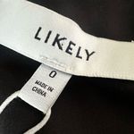 Likely Marullo feather trim black mini dress size 0 new with tags Photo 6